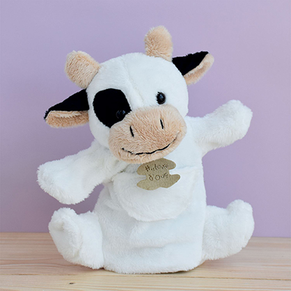 Marionnette vache blanche